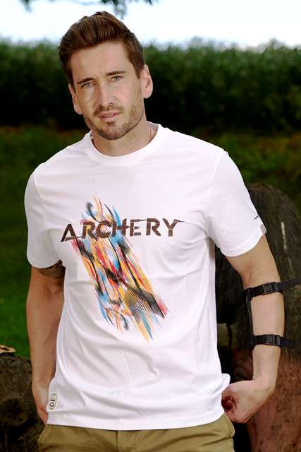 Bogensport Herren T-Shirt Archery (Weiss)