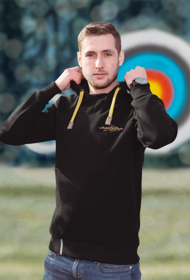 Bogensport Archery Herren Hoodie Archers Style (Schwarz)