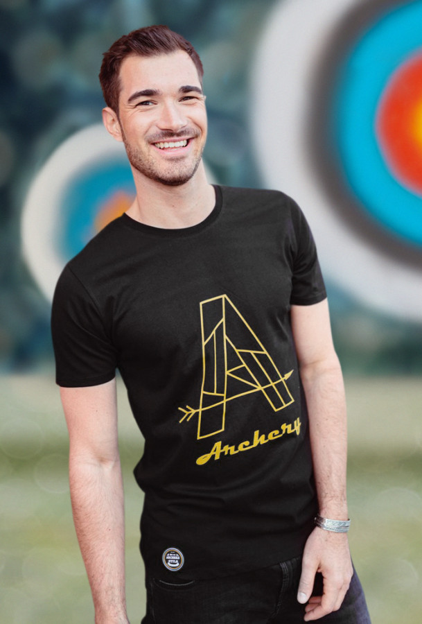 Bogensport Herren T-Shirt Archery Gold
