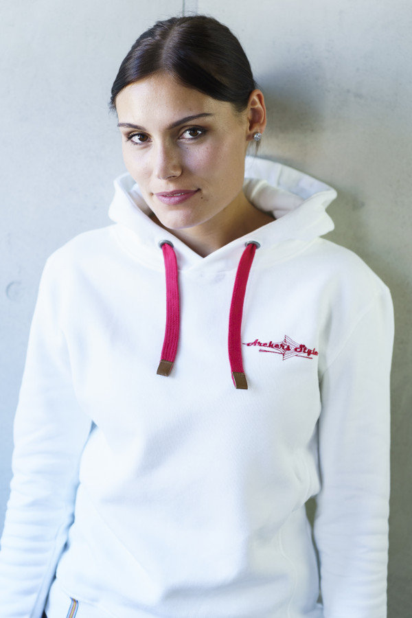 Bogensport Damen Hoodie Archers Style (Weiss)