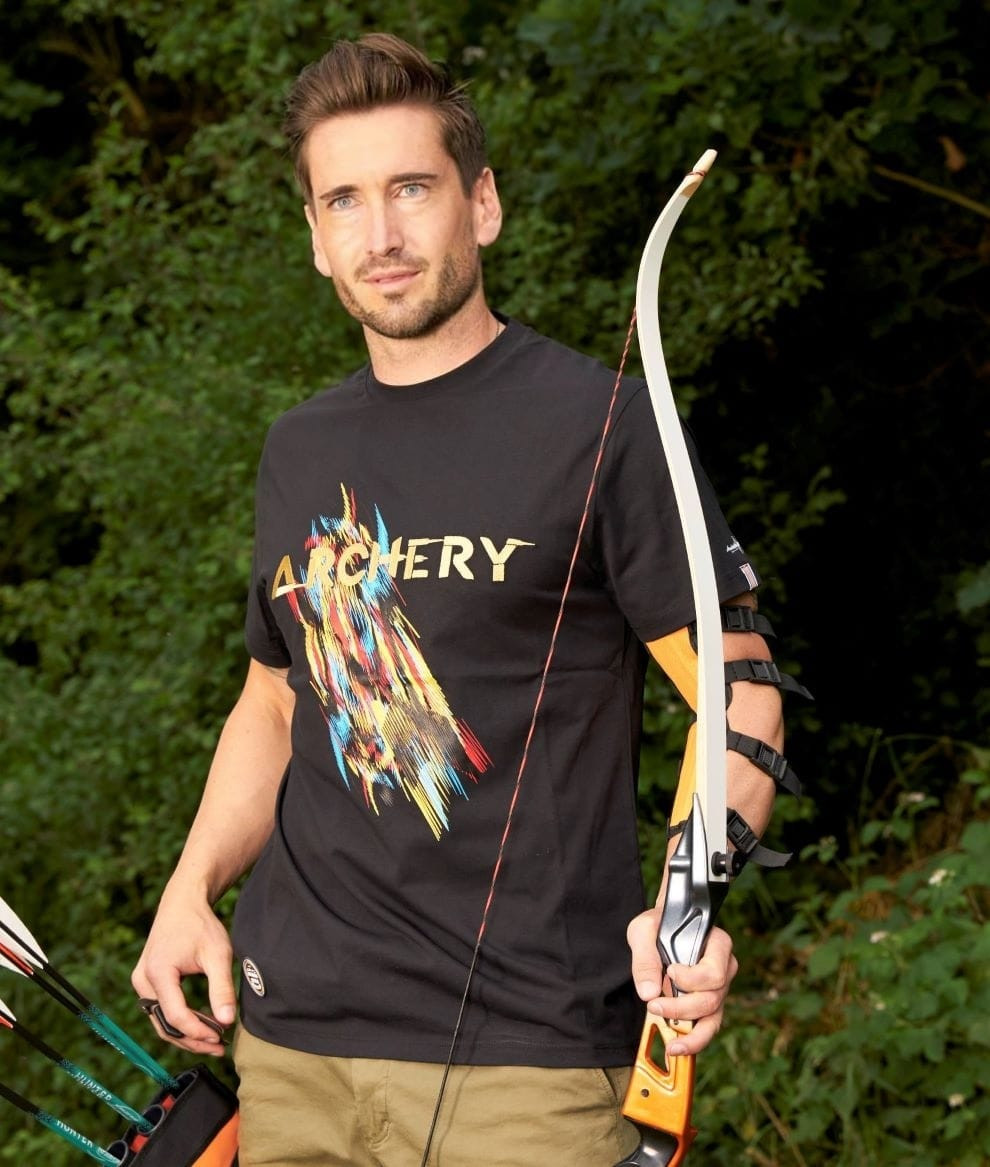 Bogensport Herren T-Shirt Archery (Schwarz)