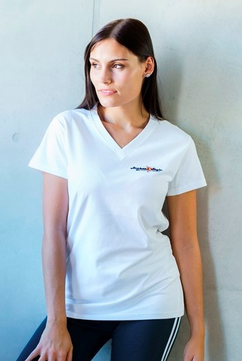 Bogensport Damen T-Shirt Basic (Weiss)